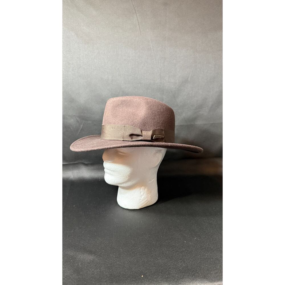 Indiana Jones Brown Wool Felt Fedora Safari Hat Adult Medium Size 71/4 NWOT - Picture 3 of 12